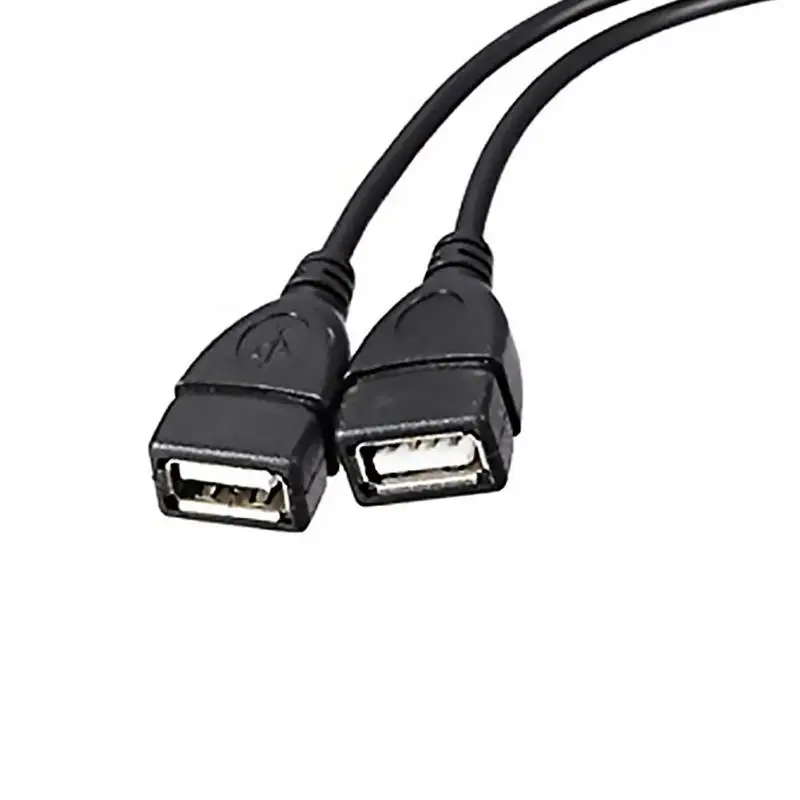 30 см USB2.0 Мужской к двойному USB Женский usb зарядный кабель питания Удлинитель USB Y сплиттер кабели для передачи данных