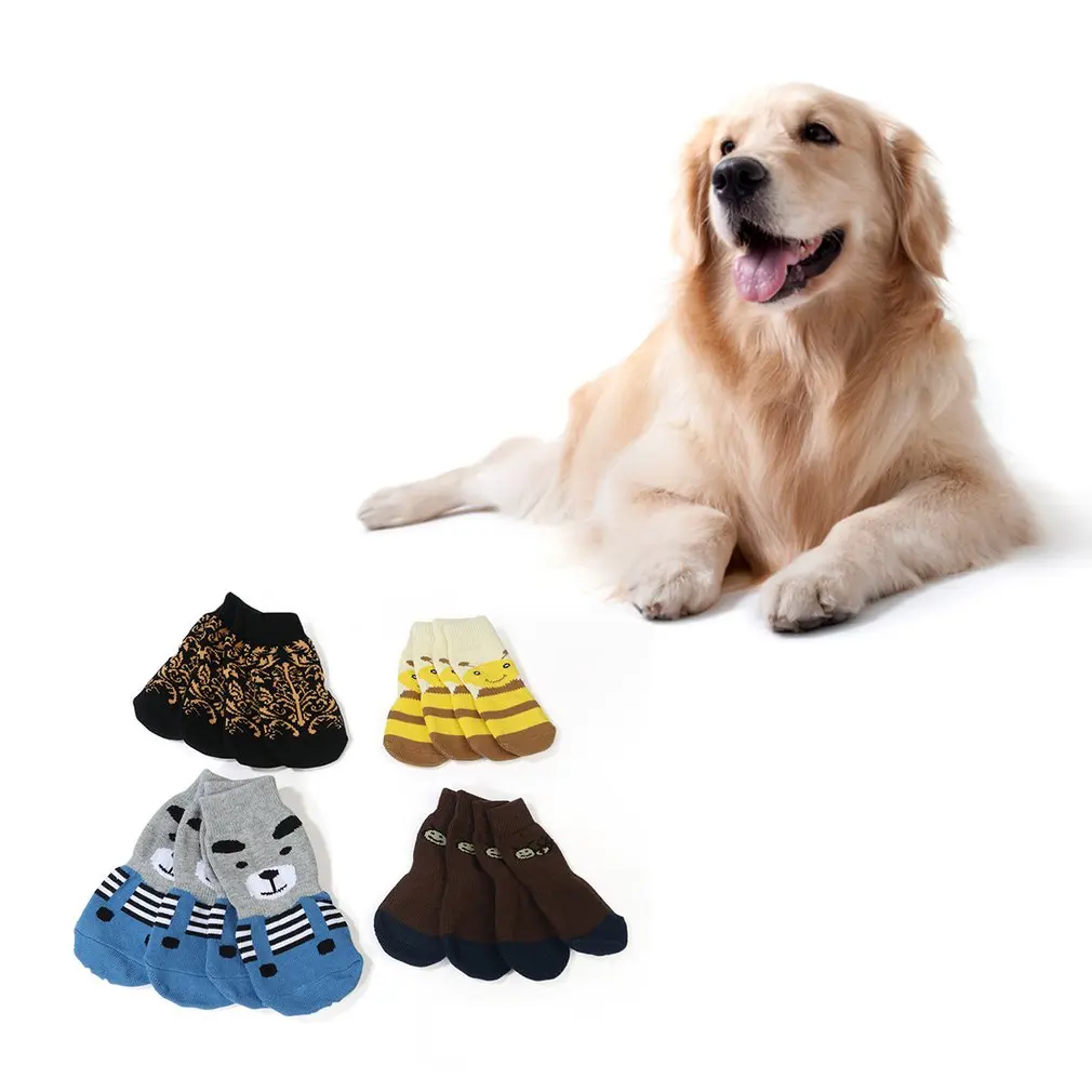 New extra large pet socks Alaskan pine lion Golden hair samo socks big dog foot cover non-slip warm