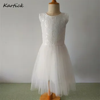 

Brand New Flower Girl Dresses For Wedding Lace Tulle Party Pageant First Communion Dress Lovely Little Girls Kids/Child Dress