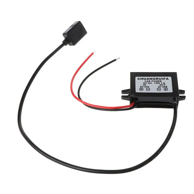 DC/DC преобразователь модуль 12 В/8-50 в к DC5V 3A 15 Вт USB выходной адаптер питания