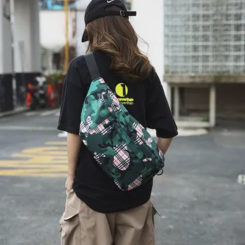 

Fashion Street Waist Bag Nylon Unisex Fanny Pack Waterproof Large Capacity Crossbody Chest Bags New Trendy Sports Phone Pockets