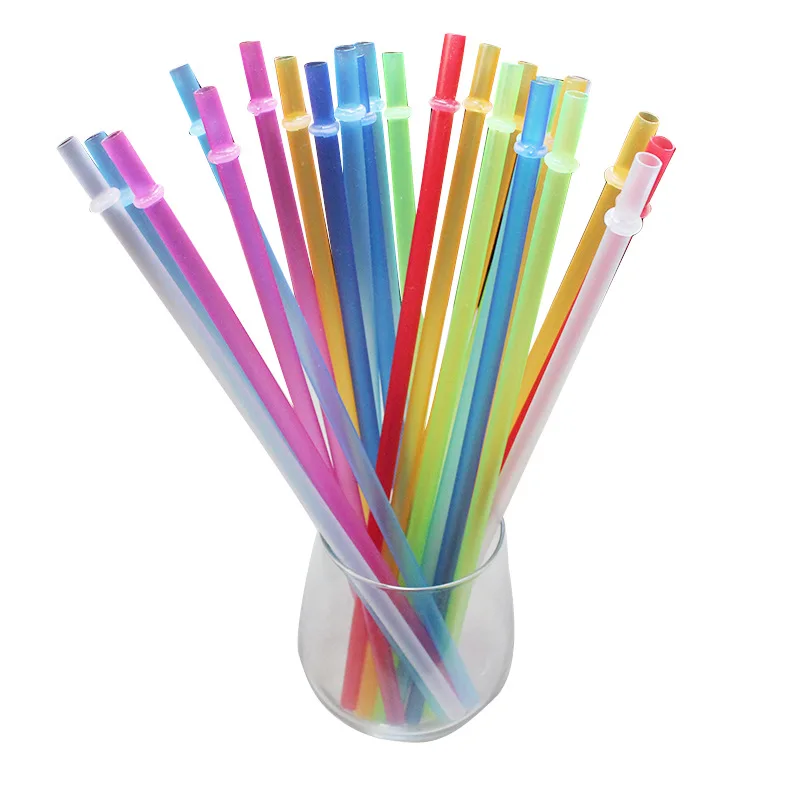 

Disposable Environmentally Friendly Biodegradable Food Grade Plastic Straw Dinner Party Artistic Straw Extended Edition