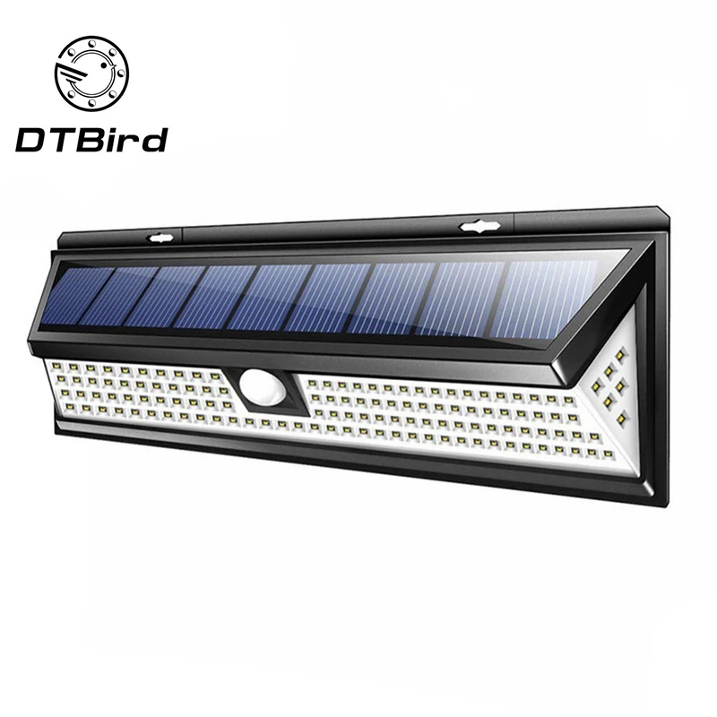 118 LEDs 3 Modes Домашняя наружная Солнечная настенная лампа для внутреннего двора, водонепроницаемая Энергосберегающая лампа, 118led Индукционная настенная лампа, наружная лампа - Испускаемый цвет: 118 LEDs 3 Modes