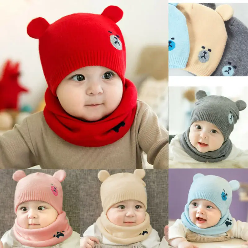 2 шт. вязаная шапка для новорожденных Осень-зима | Аксессуары одежды