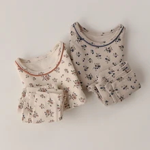 

Children's Baby Home Costume Spring New Long-Sleeve Print Infant Baby Pajamas Suit For Kids Casual Air Conditioning Sets 1-3Year