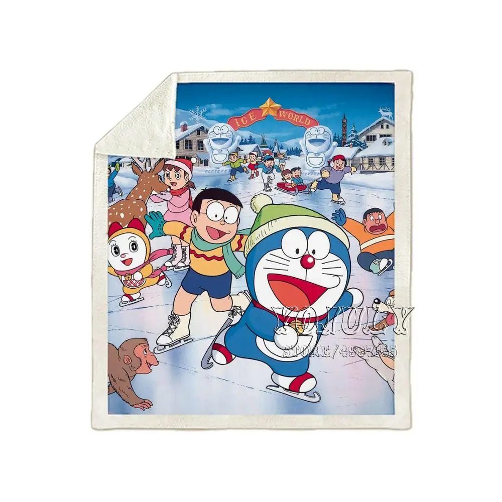 YOJULY bule Doraemon Аниме Стиль Дети взрослый 3D печатное одеяло диван одеяло покрывало путешествия постельные принадлежности модный фирменный магазин-аутлет K05 - Цвет: 15