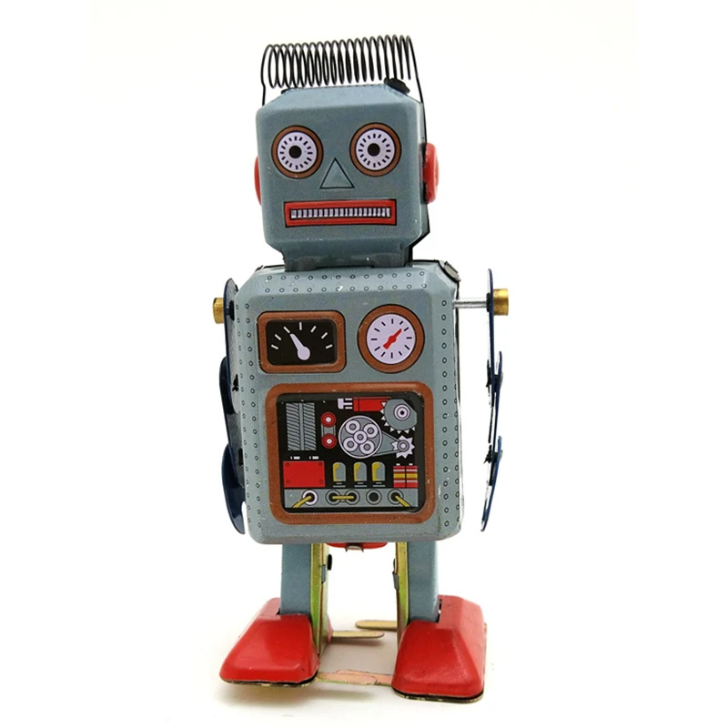 

1 Pcs Retro Robot Iron sheet Eighties style Home Coffee shop Office Bar Decoration Craft Nostalgic Ornaments Decoration
