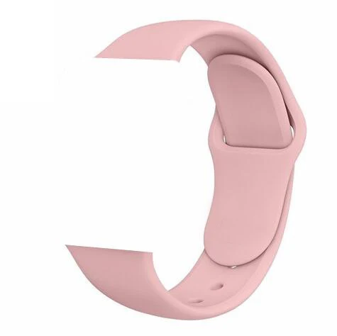 Новейшая модель; силиконовый ремешок для наручных часов iWatch, 4 40 мм 44 Резиновые Спортивные петли для наручных часов Apple Watch серии 1/2/3, 42 мм, 38 мм, версия linkseries 5 - Цвет ремешка: Розовый
