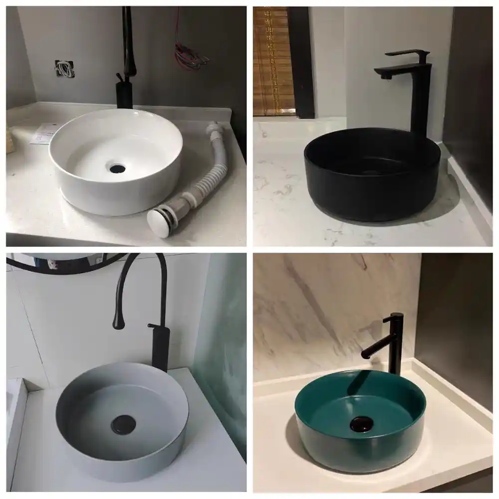 14 Inch Mini Nordic Bathroom Sink Above Counter Wash Basin Colorful Ceramic Single Basin For Villa Bathroom Balcony Small Size Bathroom Sinks Aliexpress