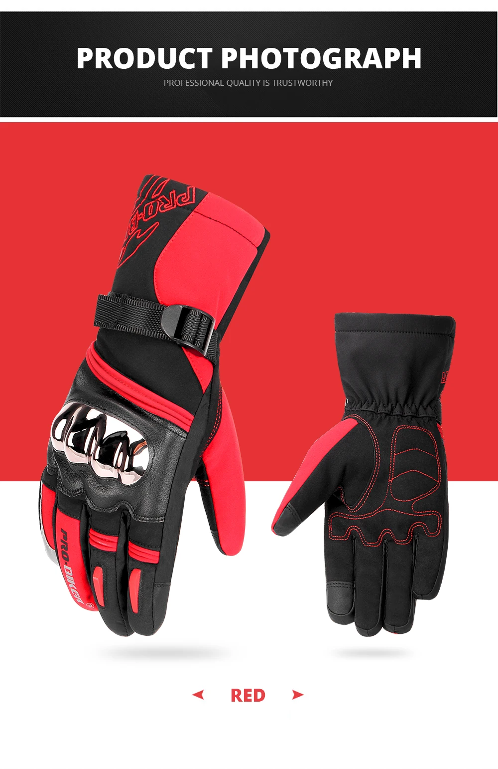 SUOMY Motorcycle Gloves Men Waterproof Windproof Winter Guantes Moto Gloves Touch Screen Motorbike Riding Gloves