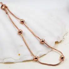 Женский Титановый стальной браслет-цепочка из розового золота высокого качества, ювелирные изделия, Прямая поставка