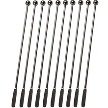 10 шт многоразовые палочки для взбивания кофе мешалки для напитков палочки для перемешивания нержавеющая сталь коктейльные палочки для взбивания черный прямой стержень B