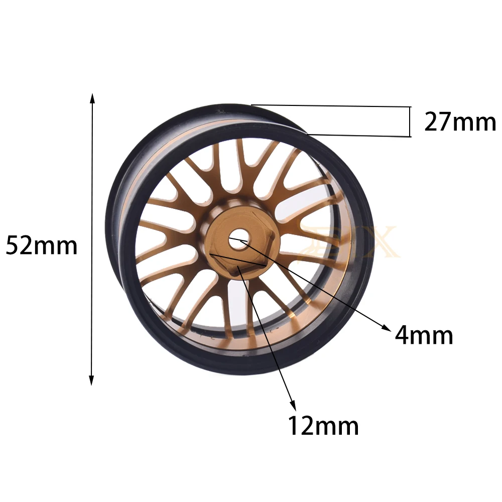 DJX 4 шт. Металлические Модель для дрифта 1:10 колесные диски для Сакура D4 D3 CS XI HSP HPI On-Road RC автомобиль
