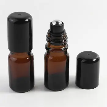 

6Pcs 5ML Essential Oil Bottles Glass Rolling Ball Bottles Medicinal Oil Massage Bottles Subpackaging Bottles