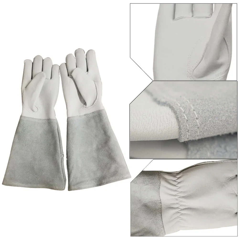 1 пара с длинными рукавами многоразовые открытый шип доказательство Пчеловодства Перчатки из искусственной кожи Нескользящие Садоводство защитная конструкция