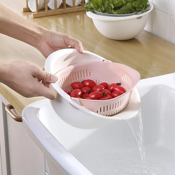 

Newest Arrival Kitchen Drying Basket Storage Box Camper Seasoning Large Capacity Vegetables Portable No-Sharp Edge Tableware