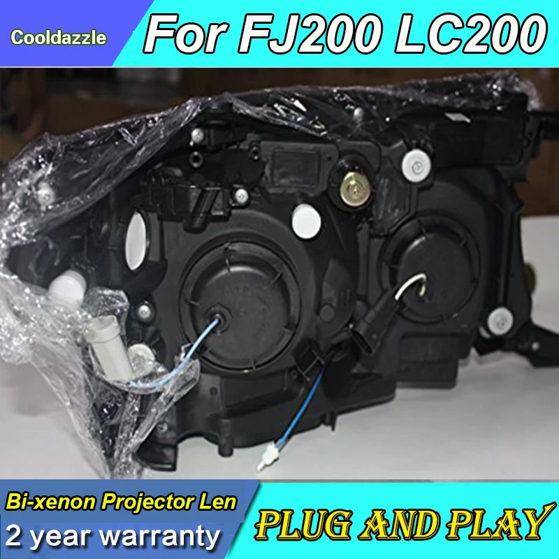 1 пара для TOYOTA Land Cruiser LC200 FJ200 светодиодный фар 2008 2009 2010 2011 2012 2013 спереди лампы головного света с дневное время