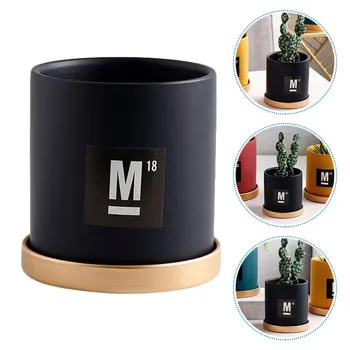 

1Pc Flower Container Pot Nordic Style Planter Ceramics Flower Pot for Gift Desktop Garden