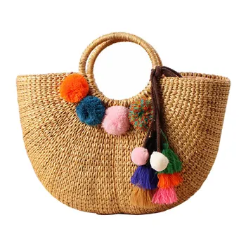 

Straw Bags for Women 2019 Fashion Summer Rattan Bag Handmade Woven Beach Bag Bohemia Bali Handbag bolsos mimbre