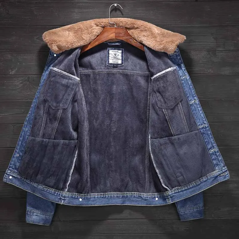 Men's Winter Warm Denim Jackets Fleece Lined Thick Jeans Jackets Outwear For Male Size M-4XL Windbreak (5)