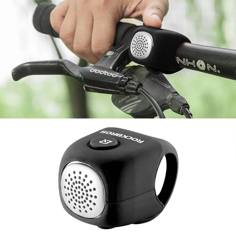 RockBros Cycling MTB Bicycle Electric Horn Rainproof Handlebar Bell Black