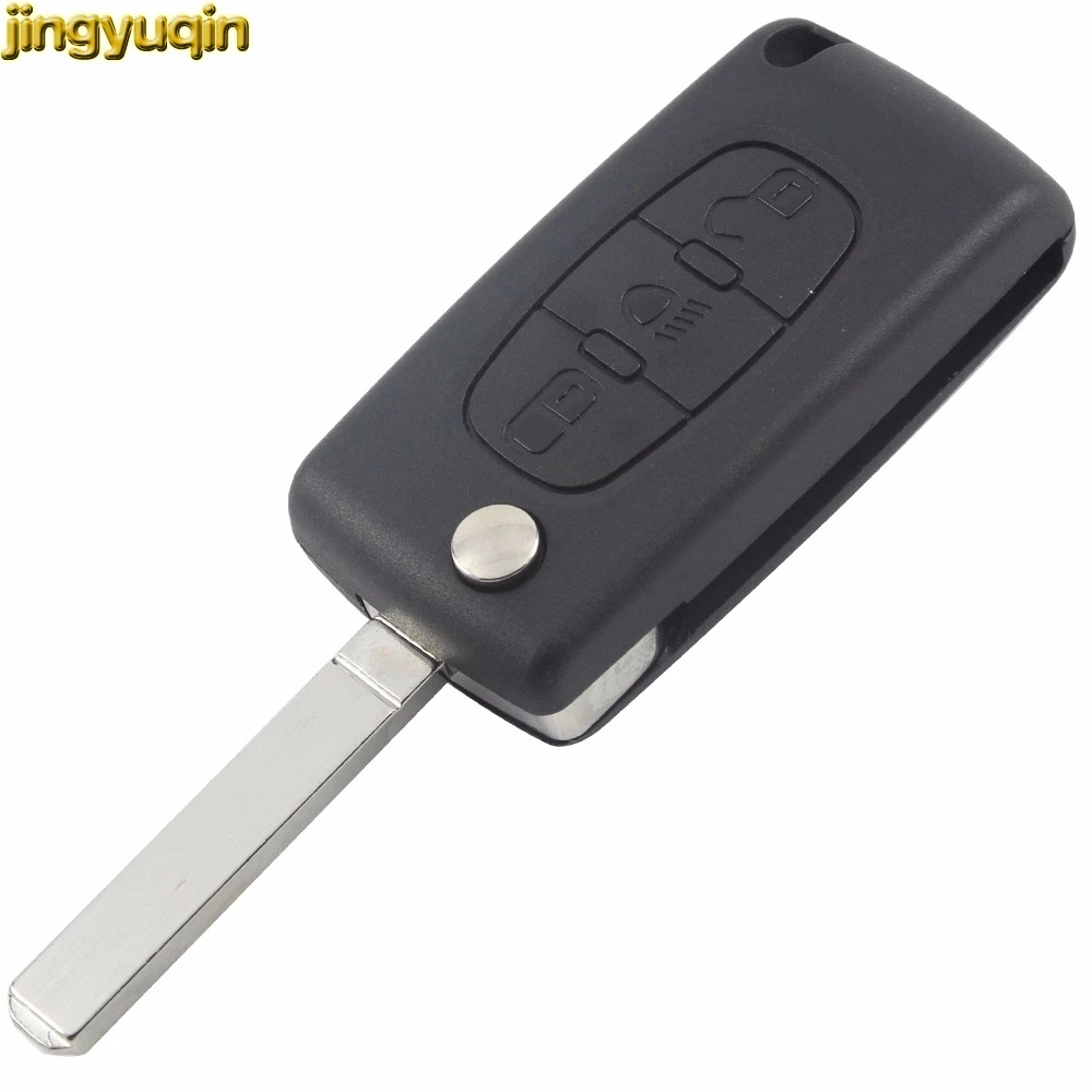 Jingyuqin Remote 3 Buttons Flip Key Case Blank Shell For Citroen C2 C5 C3 C4 C6 C8 CE0523 Peugeot Xsara Picasso CE523 | Автомобили и