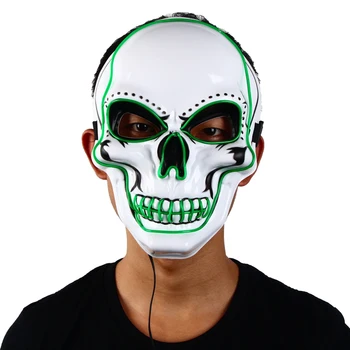 

Patygr Halloween Skeleton LED Mask Glow Scary Mask Light Up Costume Cosplay Skull Masks NEW
