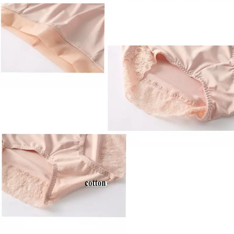 Xiushiren Women Panties Large Size Milk Silk Thin Transparent Sexy