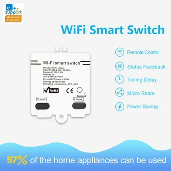 

EWelink WIFI Smart Switch Wireless Remote Control 100-250V WiFi Smart Home Modified Accessories Modified Switch For IOS Android