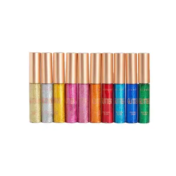 

10 Colors/SET Bling Waterproof Eyeliner Makeup Curling Liquid Pen Long Lasting Women Eye Liner Cosmetic Beauty Pen Makeup Tool