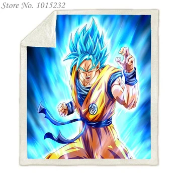 

Anime Dragon Ball Super Funny Character Blanket 3D Print Sherpa Blanket on Bed Home Textiles Dreamlike Style 04