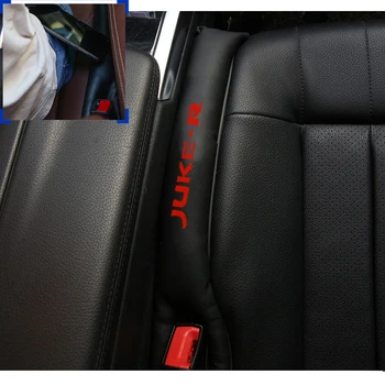 

2pcs Faux Leather Fillers Spacer Filler Slot Plug Car Seat Gap Pad for Nissan Juke Juke-r Car Accessories