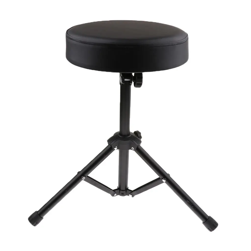 Sunnimix Adjustable Drum Throne Seat Drummers Stool Stand Chair
