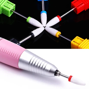 

1 PC Ceramic Nail Drill Bits Grinding Head Milling Cutter For Electric Machine Nail Art Polishing Grinding 2.35 mm Nail Tools