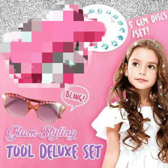 180 Gems Kit Blingers Deluxe Set Girls Toys Makeup Play Jewel Girls hair sticker Styling Tool Hair Design Shoes Diamond Sticker 2