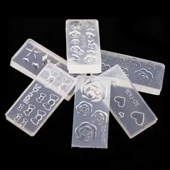 

6Pcs/Set 3D Mini Flower Shell Conch Acrylic Silicone Mold for DIY Nail Art Mould Template Earrings Pendant Decoration