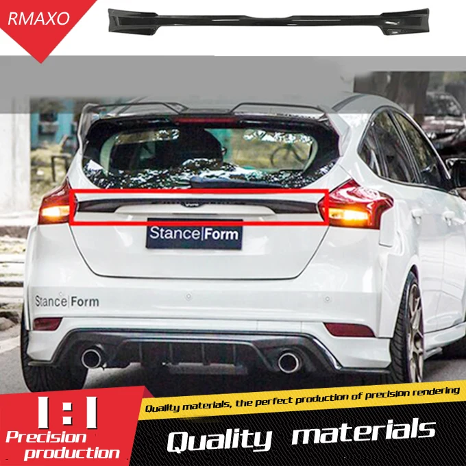 

For F ord Focus ROOF Spoiler High Quality ABS Material Car Rear Wing Primer Color Rear Spoiler For F ord Focus Spoiler 2012-2015