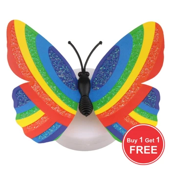 

ICOCO Buy 1 get 1 free 3D Butterfly LED Light Color Changing Night Light Home Room Desk Wall Decor For Bedroom Living Room