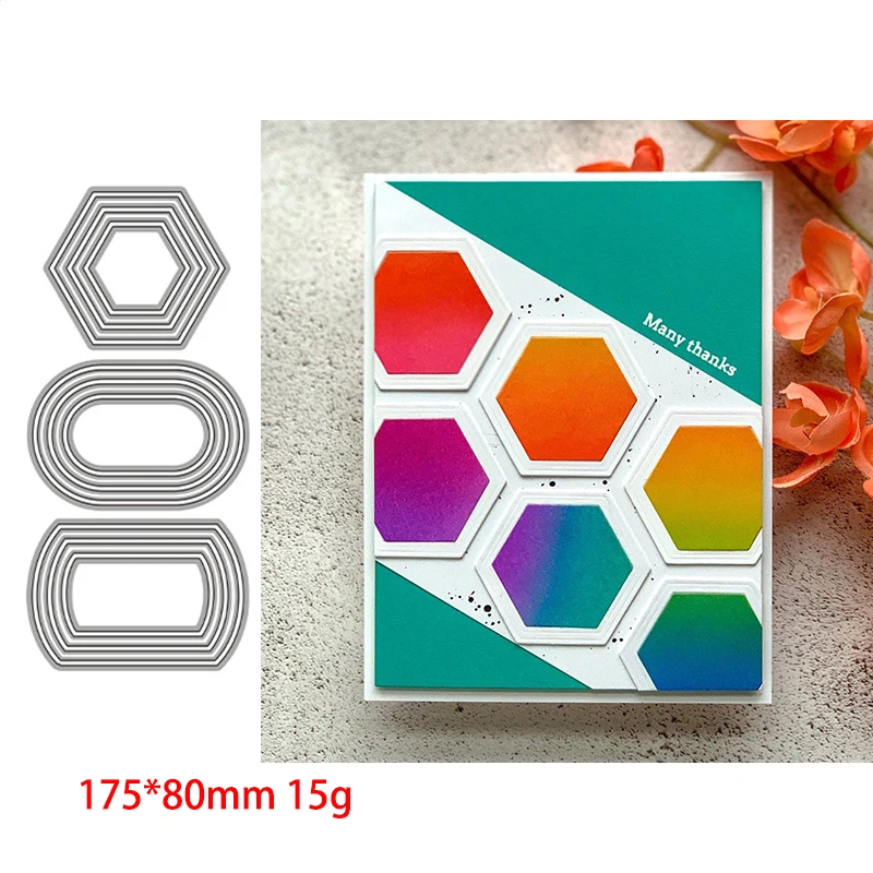 

New Design Craft Metal Die Polygonal Multilayer Frame Cutting Die Scrapbooking Album DIY Paper Card Embossing Stencils Molds