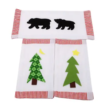 

2019 Hot Sale Christmas Items Christmas Refrigerator Set Christmas Tree Black Bear Refrigerator Set Dustproof And Beautiful