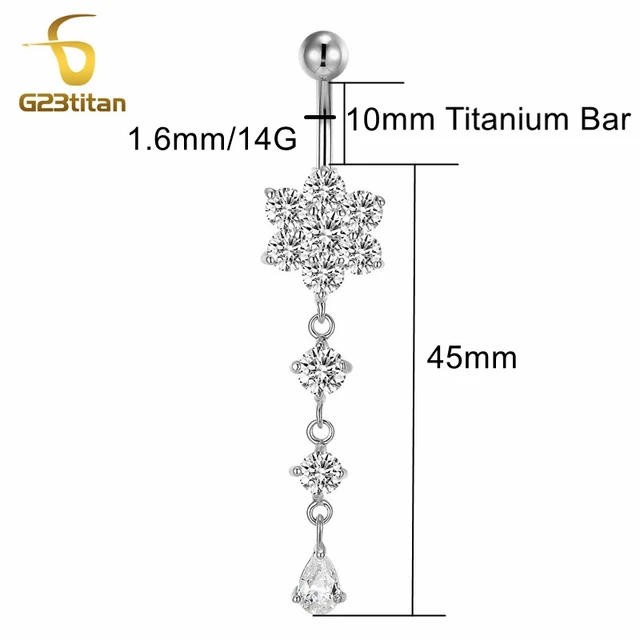 Bijoux Ventre Papillon Coeur Barbe De Nombril En Argent 925 14G 8mm - Pendentif Papillon Et Cœur Avec CZ Piercing Papillon Cœur CZ