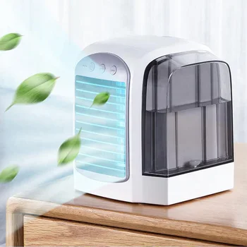 

2020 Portable Mini Air Cooling Fan Air Cooler Fan Conditioning Humidifier Purifier USB Desktop Huge Capacity Tanks Home for Home