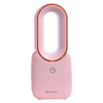 

Portable Mini Cooling Fan Bladeless Desktop Fans USB Rechargeable Led Light Fans for Office Home