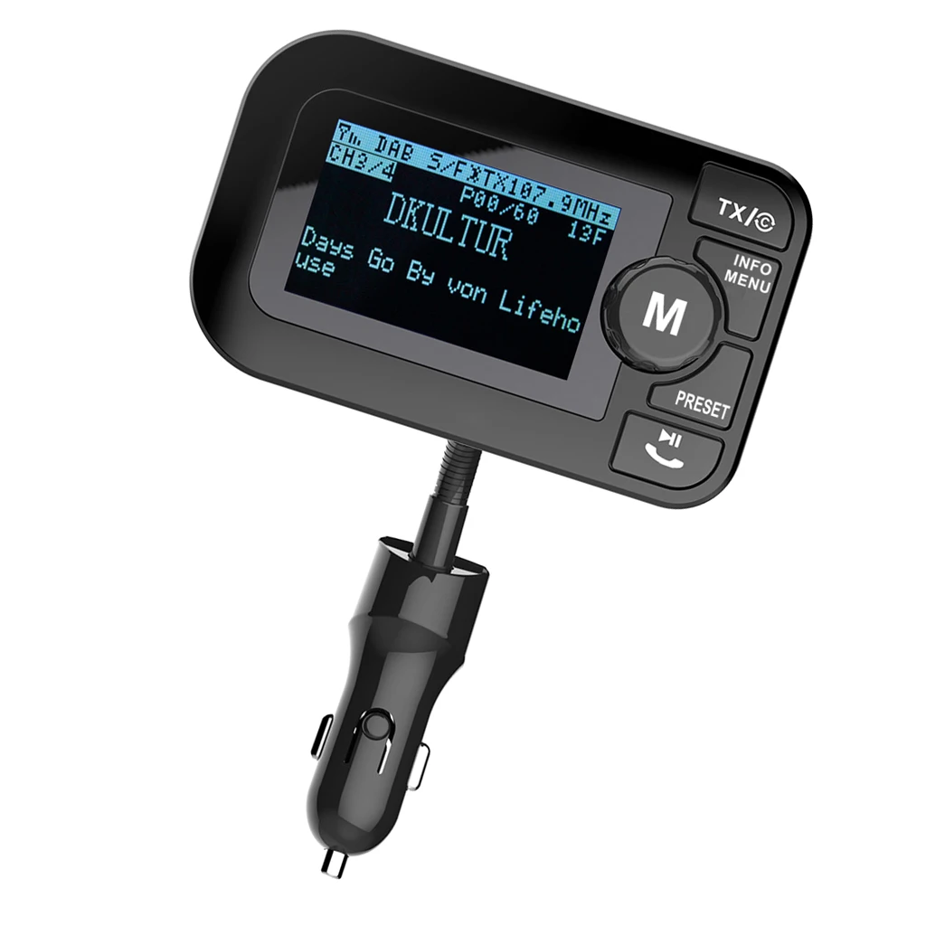 MagiDeal In Car DAB+ Digital Radio Adapter FM Transmitter Bluetooth Receiver