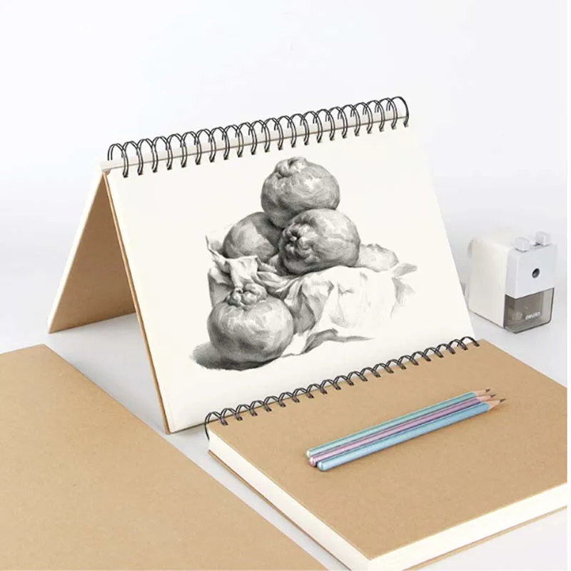 16k/8k/a4 Watercolor Paper Drawing Book Sketchbook Watercolor Heat Transfer  Paper Kraft Paper Cover Coil Sketchbook For Drawing - Sketchbooks -  AliExpress