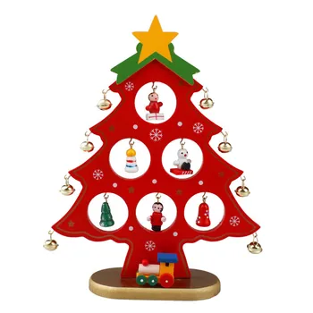 

DIY Mini Wooden Christmas Trees Decor Ornaments Festival Party Table Desk Decoration Children Xmas Gifts