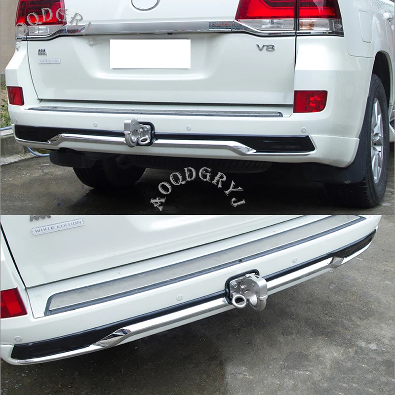 Стайлинг автомобиля 3 шт. для Toyota Land Cruiser LC200 2016 2020 ABS молдинг заднего бампера