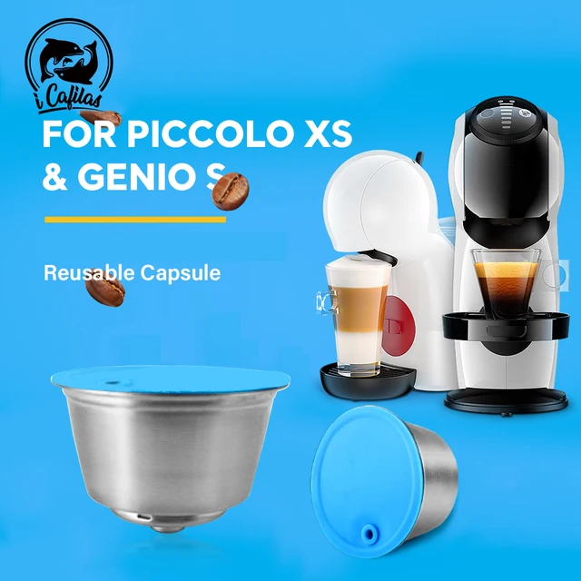 icafilas Coffee Capsula For Dolce Gusto Mini Me Reusable Coffee Capsule  piccolo xs Pods Stainless Steel Crema Filters - AliExpress