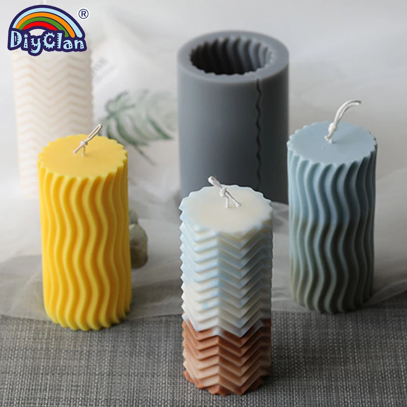 

DIY формы для штукатурки Силиконовые свечи для ароматерапии пульсация цилиндрическая форма ручной работы форма для мыла Выпечка инструменты свадебное украшение