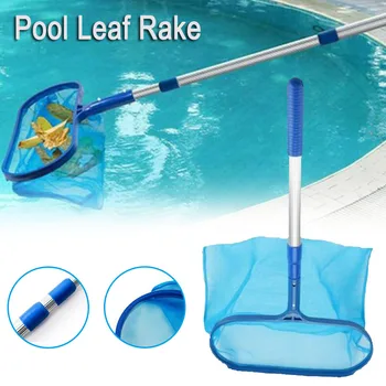 

Swimming Pool Deep Bag Leaf Rake Mesh Skimmer With Telescopic Pole Cleaning Tool Debris Cleaning Net For Tubs Fountains Tanks